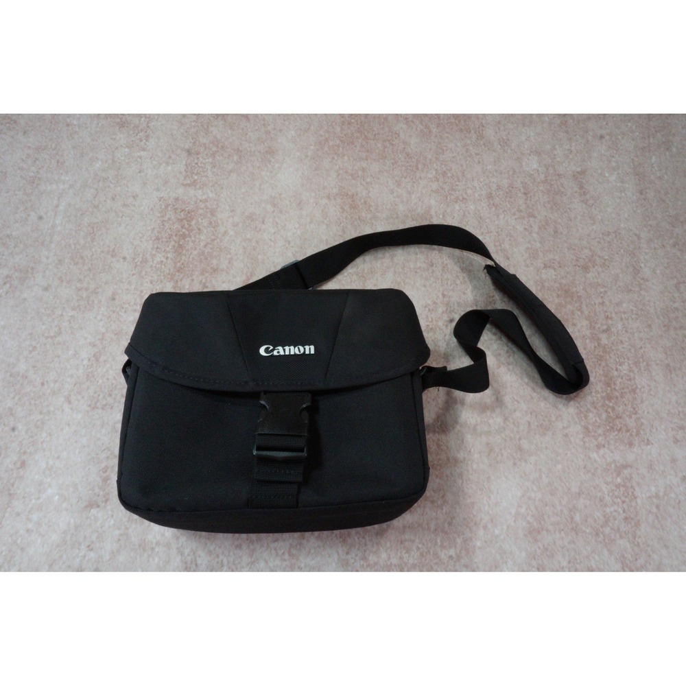Canon DSLR Camera Gadget Bag Black Padded Case Shoulder Strap Dividers